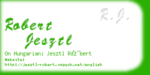 robert jesztl business card